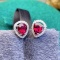 14k Gold 1.35 Ct Natural Tourmaline & Diamond Earrings