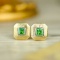 14k Gold 0.50 Ct Natural Tsavorite Earrings