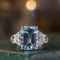 14k Gold 5.00 Ctw Natural Aquamarine & Aquamarine Ring