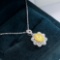 14k Gold 1.50 Ctw Natural Yellow Diamond & Diamond Pendant