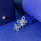 14k Gold 0.41 Ct Natural H Diamond & Butterfly Ring