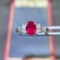14k Gold 1.36 Ctw Vivid Red Natural Ruby & Diamond Ring