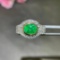 14k Gold 2.17 Ctw Vivid Green Natural Emerald & Diamond Ring