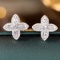14k Gold 0.56 Ct Natural H Diamond Earrings
