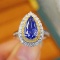 14k Gold 2.68 Ctw Natural Sapphire & Diamond Ring