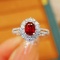 14k Gold 1.56 Ctw Natural Ruby & Diamond Ring