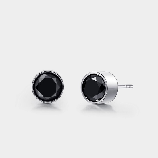 14k Gold 1.00 Ct Natural Black Diamond Earrings