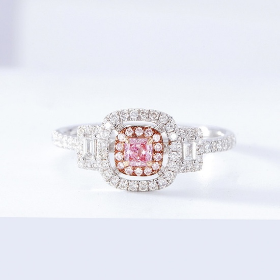 14k Gold 0.41 Ctw Natural Pink Diamond & Diamond Ring