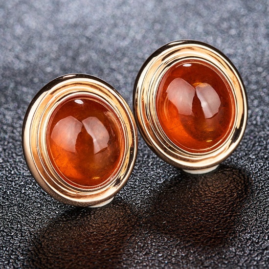 14k Gold 5.15 Ct Natural Spessartine Earrings