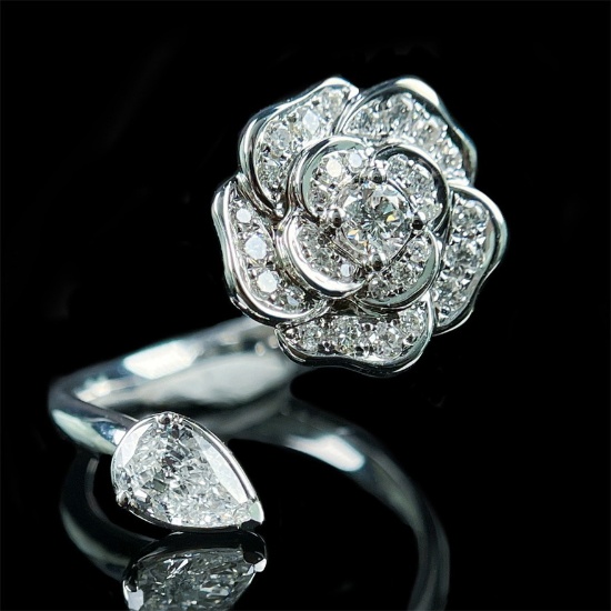 14k Gold 0.30 Ct Natural H Diamond & Toi Et Moi Ring
