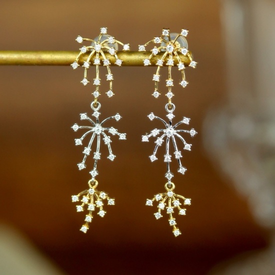 14k Gold 0.50 Ct Natural H Diamond Earrings