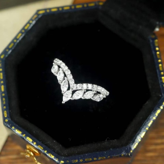 14k Gold 0.50 Ct Natural H Diamond & Eternity Band Ring