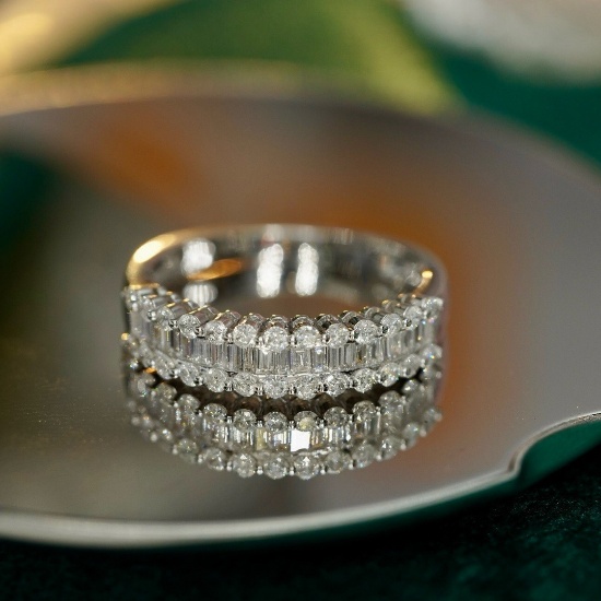 14k Gold 0.68 Ct Natural H Diamond Ring