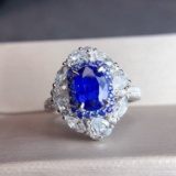 14k Gold 1.25 Ctw Natural Sapphire & Diamond Ring/pendant
