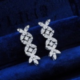 14k Gold 1.10 Ct Natural H Diamond Earrings