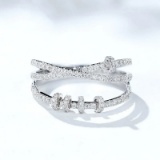 14k Gold 0.35 Ct Natural H Diamond & Eternity Band Ring