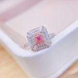 14k Gold 0.42 Ctw Natural Pink Diamond & Diamond Ring
