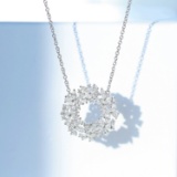 14k Gold 1.30 Ct Natural H Diamond Pendant