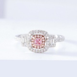 14k Gold 0.41 Ctw Natural Pink Diamond & Diamond Ring
