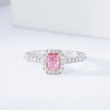 14k Gold 0.78 Ctw Natural Pink Diamond & Diamond & Cocktail Ring