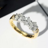 14k Gold 0.92 Ct Natural H Diamond Ring