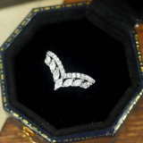 14k Gold 0.50 Ct Natural H Diamond & Eternity Band Ring