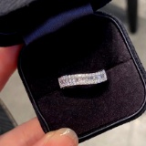 14k Gold 0.45 Ct Natural H Diamond & Eternity Band Ring