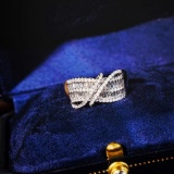 14k Gold 1.20 Ct Natural H Diamond & Eternity Band Ring