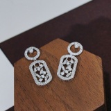 14k Gold 0.90 Ct Natural H Diamond Earrings