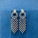 14k Gold 3.00 Ct Natural H Diamond Earrings