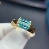14k Yellow Gold 2.71 Ct Natural Tourmaline & Diamond Ring