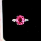 14k Rose Gold 5.44 Ctw Natural Tourmaline & Diamond Ring