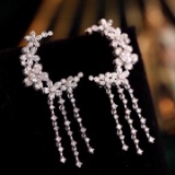 14k Gold 0.70 Ct Natural H Diamond Earrings