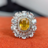 14k Gold 2.00 Ct Natural Sapphire & Diamond & Sapphire Ring/pendant
