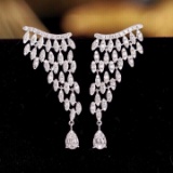 14k Gold 1.30 Ct Natural H Diamond Earrings