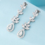 14k Gold 1.68 Ct Natural H Diamond Earrings