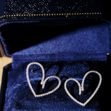 14k Gold 0.6 Ct Natural H Diamond Earrings