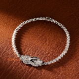 14k Gold 1.50 Ctw Natural H Diamond Bracelet