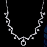 14k Gold 0.98 Ct Natural H Diamond Necklace