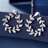 14k Gold 1.04 Ctw Natural H Diamond Earrings