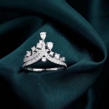 14k Gold 0.73 Ctw Natural H Diamond Ring