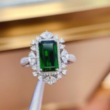 14k Gold 3.39 Ct Natural Tourmaline & Diamond Ring