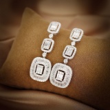 14k Gold 3.10 Ctw Natural H Diamond Earrings