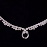 14k Gold 1.10 Ct Natural H Diamond Necklace