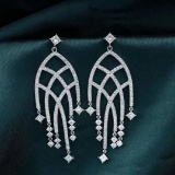 14k Gold 3.46 Ctw Natural H Diamond Earrings