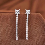 14k Gold 1.11 Ctw Natural H Diamond Earrings