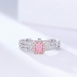14k Gold 0.71 Ctw Natural Pink Diamond & Diamond Ring