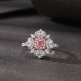 14k Gold 1.23 Ctw Natural Pink Diamond & Diamond Ring/pendant