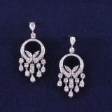 14k Gold 1.46 Ctw Natural H Diamond Earrings