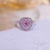 Gia Certified 14k Gold 0.89 Ctw Natural Pink Diamond & Diamond Ring/pendant